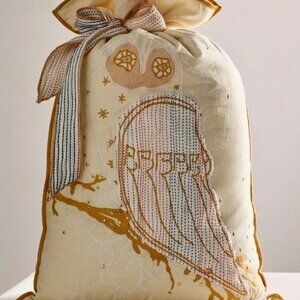Free People One Perfect Present Gift Bag Sack Embellished Owl Whimsical Enchant